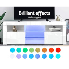 Load image into Gallery viewer, 145cm RGB LED light Gloss White Furniture