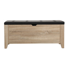 Load image into Gallery viewer, Artiss Storage Ottoman Blanket Box Leather Bench Foot Stool Chest Toy Oak Couch