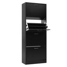 Load image into Gallery viewer, 60 Pairs Black Shoe Cabinet - Black