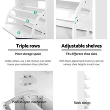 Load image into Gallery viewer, Artiss Shoe Cabinet Mirror Shoes Storage Rack Organiser 60 Pairs Cupboard Shelf