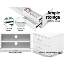 Load image into Gallery viewer, 120cm Stylish White TV Stand Entertainment Unit