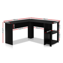 Load image into Gallery viewer, Corner Office Computer Desk - L-Shape Black