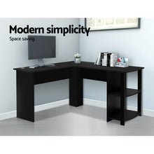 Load image into Gallery viewer, Corner Office Computer Desk - L-Shape Black