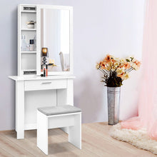 Load image into Gallery viewer, Jewellery Cabinet Vanity Dressing Table With Mirror Stool Mirror