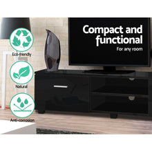 Load image into Gallery viewer, 140cm High Gloss Black TV Cabinet Stand Entertainment Unit