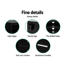 Load image into Gallery viewer, 140cm High Gloss Black TV Cabinet Stand Entertainment Unit