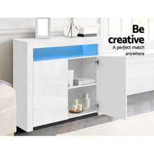 Load image into Gallery viewer, Buffet Sideboard Cabinet - 2 Doors White