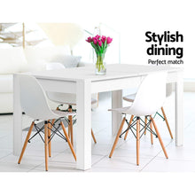 Load image into Gallery viewer, 4 Seater Wooden White 120cm square dining table