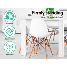 Load image into Gallery viewer, 4 Seater Wooden White 120cm square dining table