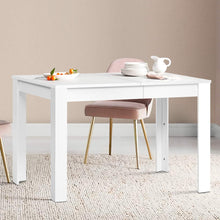 Load image into Gallery viewer, 4 Seater Wooden White 120cm square dining table