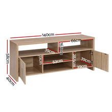 Load image into Gallery viewer, 140cm Natural Oak TV Cabinet Entertainment Unit