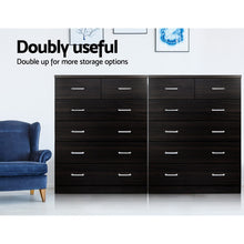 Load image into Gallery viewer, Artiss Tallboy 6 Drawers Storage Cabinet - Walnut