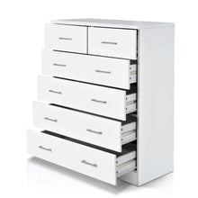 Load image into Gallery viewer, Artiss Tallboy Dresser Table 6 Chest of Drawers Cabinet Bedroom Storage White