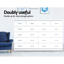Load image into Gallery viewer, Artiss Tallboy Dresser Table 6 Chest of Drawers Cabinet Bedroom Storage White