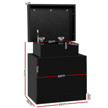 Load image into Gallery viewer, Artiss Bedside Tables 2 Drawers Side Table Storage Nightstand Black Bedroom Wood