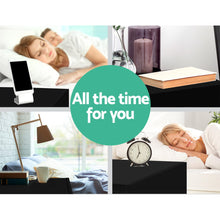 Load image into Gallery viewer, Artiss Bedside Tables 2 Drawers Side Table Storage Nightstand Black Bedroom Wood
