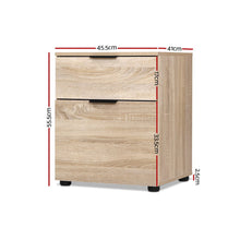 Load image into Gallery viewer, 2 Drawer Office Filing Cabinet - Wood