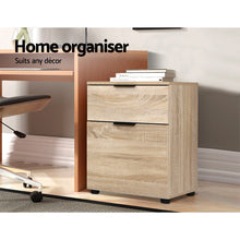 Load image into Gallery viewer, 2 Drawer Office Filing Cabinet - Wood