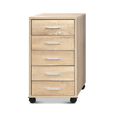 Load image into Gallery viewer, 5 Drawer Office Filing Cabinet - Wood