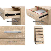 Load image into Gallery viewer, 5 Drawer Office Filing Cabinet - Wood