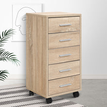Load image into Gallery viewer, 5 Drawer Office Filing Cabinet - Wood