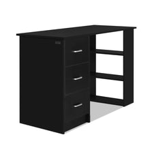 Load image into Gallery viewer, 3 Drawers 120cm Black Office Computer Desk