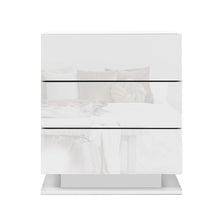 Load image into Gallery viewer, LED Gloss White Bedside Table - 1 PC