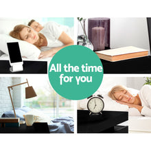 Load image into Gallery viewer, Artiss Bedside Tables Side Table 3 Drawers RGB LED High Gloss Nightstand Black