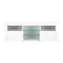 Load image into Gallery viewer, 160cm RGB LED Gloss White TV Cabinet Entertainment Unit
