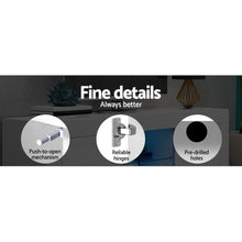 Load image into Gallery viewer, 160cm RGB LED Gloss White TV Cabinet Entertainment Unit