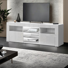 Load image into Gallery viewer, 160cm RGB LED Gloss White TV Cabinet Entertainment Unit
