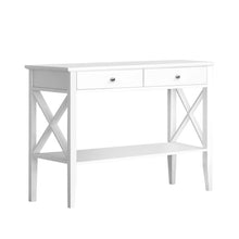 Load image into Gallery viewer, Artiss Console Table Hall Side Entry 2 Drawers Display White Desk Furniture