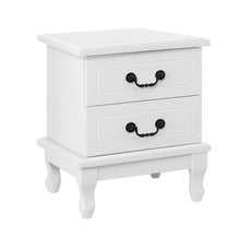 Load image into Gallery viewer, 2 Drawers Frenchy Bedside Table