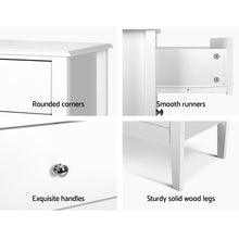 Load image into Gallery viewer, Artiss Chest of Drawers Storage Cabinet Bedside Table Dresser Tallboy White