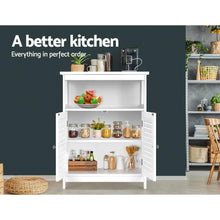 Load image into Gallery viewer, Artiss Buffet Sideboard Cabinet Kitchen Bathroom Storage Cupboard Hallway White Shelf