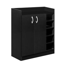 Load image into Gallery viewer, Artiss 2 Doors Shoe Cabinet Storage Cupboard - Black