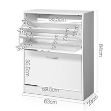 Load image into Gallery viewer, Artiss 2 Door Shoe Cabinet - White