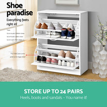 Load image into Gallery viewer, Artiss 2 Door Shoe Cabinet - White