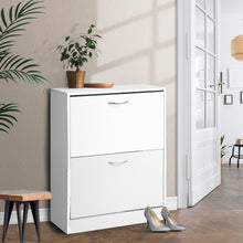 Load image into Gallery viewer, Artiss 2 Door Shoe Cabinet - White