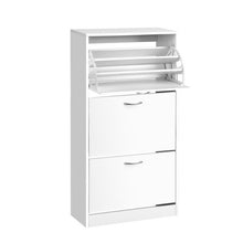 Load image into Gallery viewer, Artiss 3 Tier Shoe Cabinet - White