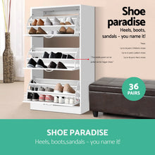 Load image into Gallery viewer, Artiss 3 Tier Shoe Cabinet - White