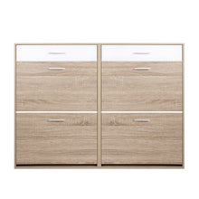 Load image into Gallery viewer, Artiss 2 Tier Shoe Cabinet - Wood