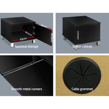 Load image into Gallery viewer, 190cm Entertainment Unit with Cabinets - Black