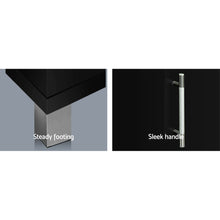 Load image into Gallery viewer, 190cm Entertainment Unit with Cabinets - Black