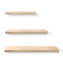 Load image into Gallery viewer, Artiss 3pcs Wall Floating Shelf Set DIY Mount Storage Book Display Rack Oak