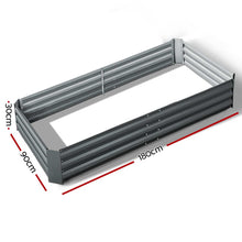 Load image into Gallery viewer, 180x90x30CM Galvanised Raised Garden Bed