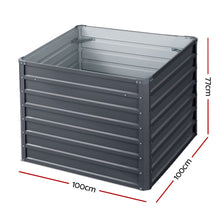 Load image into Gallery viewer, Greenfingers Garden Bed 2PCS 100X100X77CM Galvanised Steel Raised Planter