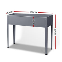 Load image into Gallery viewer, 100X80X30CM Galvanised Standing Box Garden Bed