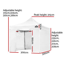 Load image into Gallery viewer, 3x3m Folding Gazebo - White
