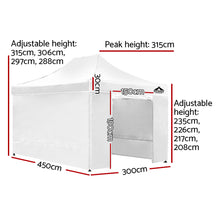 Load image into Gallery viewer, 3x4.5m Folding Wedding Tent Gazebo - White